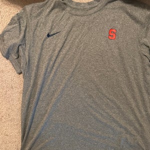 RARE Syracuse Lacrosse Team Issued Gray Men's Nike Shirt
