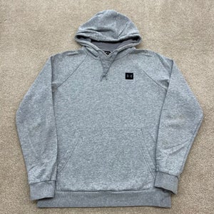 Under Armour Sweatshirt Men Small Adult Gray Logo Pullover Hoodie Athletic Gym