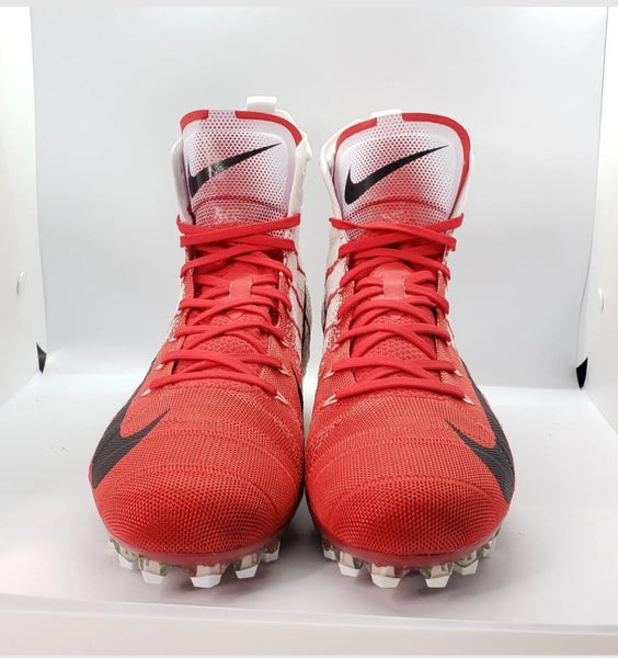 NIKE VAPOR UNTOUCHABLE ELITE 3 FOOTBALL CLEATS SIZE 14 WHITE RED AO3006-160