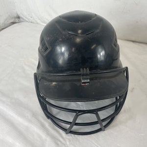 Used Rawlings Cfbh1 6 1 2 - 7 1 2 Softball Batting Helmet W Mask
