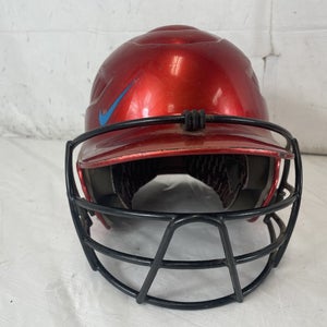 Used Rawlings Cfbh1 6 1 2 - 7 1 2 Fastpitch Softball Batting Helmet W Mask