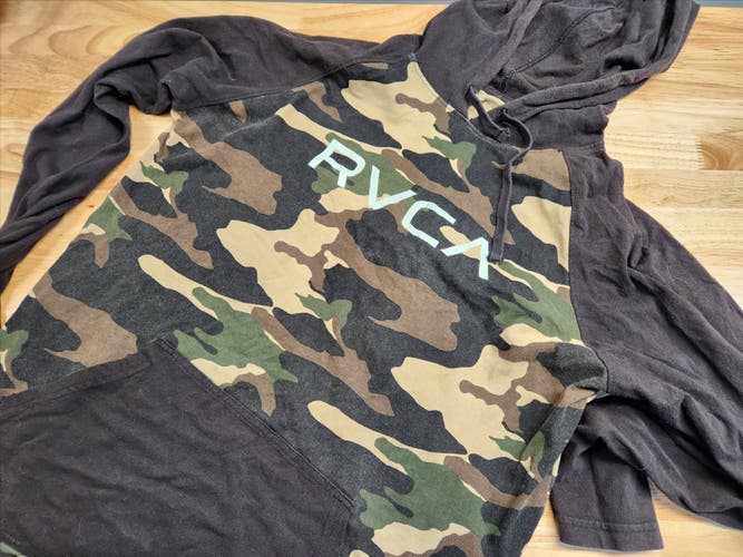 RVCA XL Adult Unisex Camo Hoody TShirt