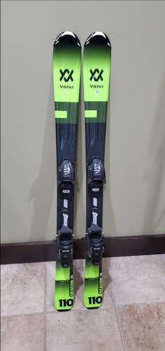 Volkl Ski 110cm With Adjustable Binding 4.5 Black/Green.