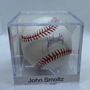 John Smoltz Signed Rawlings Baseball with Case - BP Sports Collectibles COA