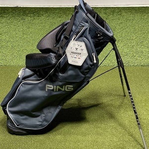 PING Hoofer Stand Carry Golf Bag 5-Way Divider w/ Rain Hood Slate/Black #88100