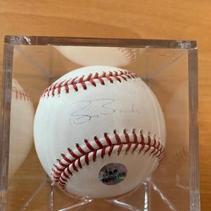 Barry Bonds Signed Rawlings Baseball with Case - Hologram Sticker COA