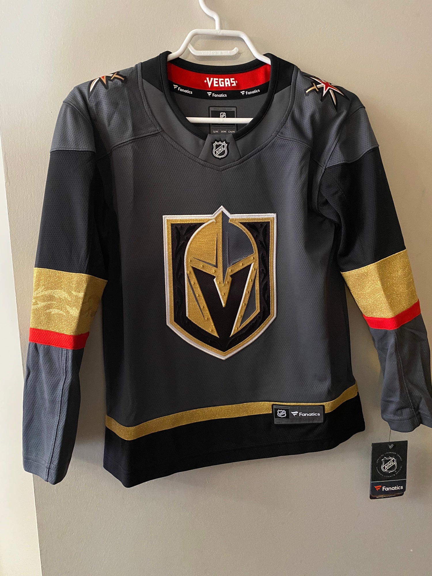 Vegas Golden Knights Fanatics Branded Replica Home Jersey- Kids