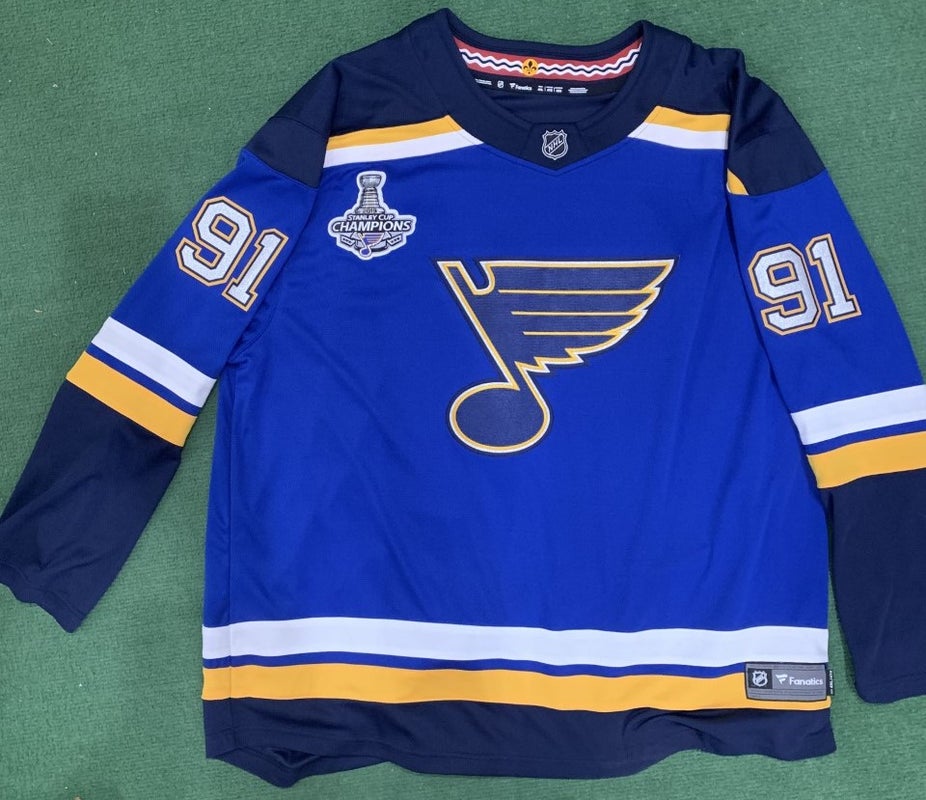 St. Louis Blues Bruton #65 Game Used Blue Jersey Traverse City DP12067