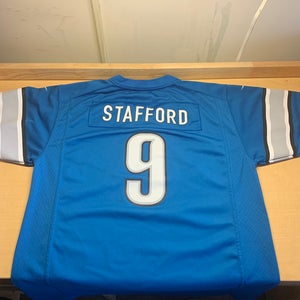 Matthew Stafford Lions Jersey Blue Youth XL