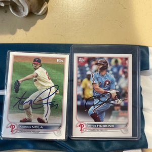 Signed Aaron Nola And Rhys Hoskins