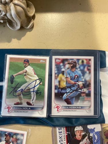 Signed Aaron Nola And Rhys Hoskins