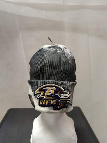 NWT 2022 Baltimore Ravens Ink Dye New Era Winter Hat NFL