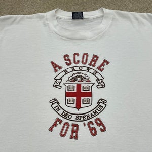 Brown University Shirt Men Large Adult White Jansport NCAA College Vintage 90s