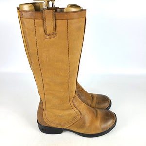 Keen Tyretread Zip Waterproof Knee High Riding Boot Women 9.5 Brown Leather