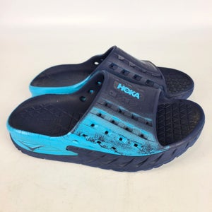 Hoka One One Ora Recovery Slide Sandals Navy Comfort Shoes Size M7 / W9