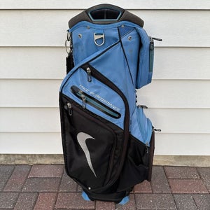 Nike Performance 14 Way Golf Cart Bag Blue Black Logo