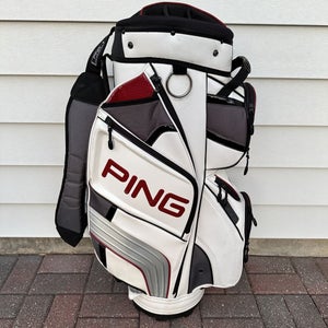 Ping DLX Cart Staff Golf Bag 14 Way White Red Black G25 G410