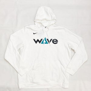 Nike Wave Club Fleece Training Hoodie Men's XL White Black  835585