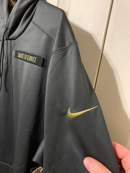 Nike New Orleans Saints 2020 Salute to Service Hoodie Mens 2XL NKDY-00A  Therma