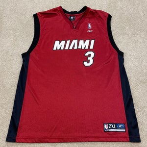 Dwayne Wade Miami Heat Jersey Men 2XL Red NBA Basketball Reebok Vintage Retro 3