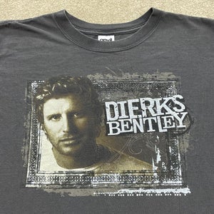 Dierks Bentley Shirt Men Medium Adult Gray Country Music 2008 Tour Vintage Retro