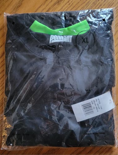 New Pennant Long Sleeve Performance Shirt Black & Neon Green XL
