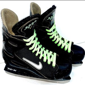 Nike Air Zoom Ice Hockey Skates Size 10 Federov Gretzky Black White Hi0007-001