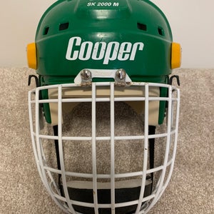 Green Sport Gold Cooper SK2000 Helmet Goalie Combo Hm50 L Cage
