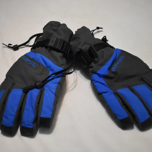 Burton Leather Palm Winter Gloves, Blue, Adult Medium and Smith Goggles