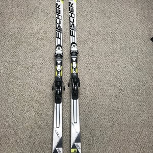 Used 2016 Fischer 183 cm Racing RC4 World Cup GS Skis With Bindings Max Din 16