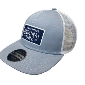NEW TaylorMade Lifestyle Original One Trucker Grey/White Adjustable Hat/Cap
