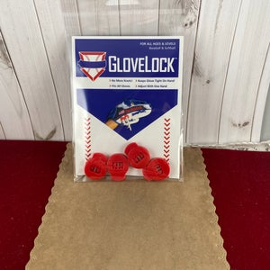 New RED Glove Locks Keep Baseball Glove Laces Tight Free Shipping USA Only