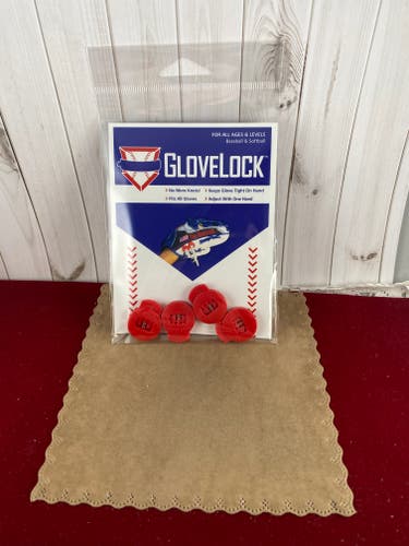 New RED Glove Locks Keep Baseball Glove Laces Tight Free Shipping USA Only