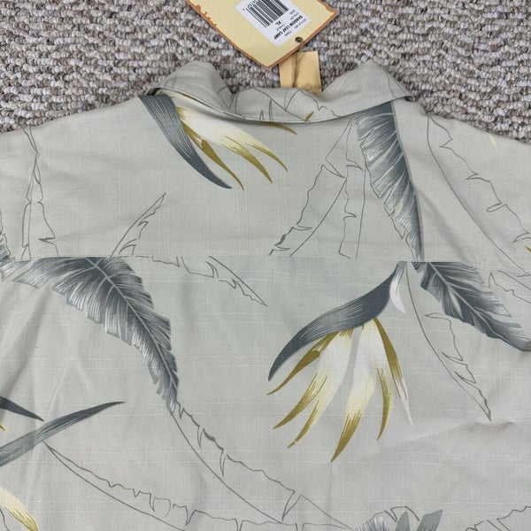 Tommy Bahama, Shirts, Tommy Bahama Mens Size L Tropical Banana Leaf  Textured Silk Short Sleeve Shirt