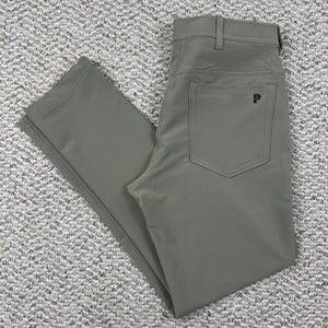 Public Rec Work Day Pants Mens 28 x 29 Khaki Polyster Stretch Tapered Fit Golf