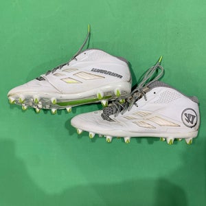 Used Warrior Burn 8.0 Mid-Top Lacrosse Cleats - Size: M 11.5 (W 12.5)