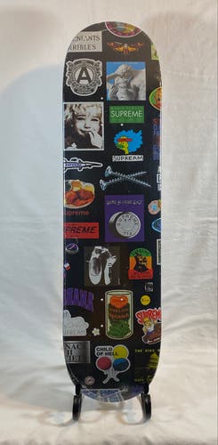 Supreme SS21 "Stickers" 2-Sided Pop Art Box Logo Multicolor Skateboard Deck New