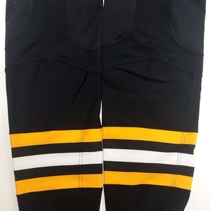 NEW PITTSBURGH PENGUINS Reebok Black w/ Yellow NHL Pro Hockey Socks Size XL