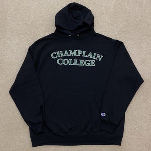 Champlain College Sweatshirt Men Large Champion NCAA Hoodie Burlington Vermont