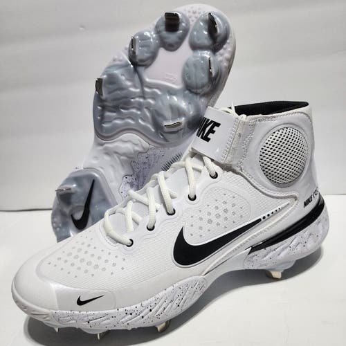 New Nike Alpha Huarache Elite 3 Mid White Baseball cleats Size 9 CV3550-105