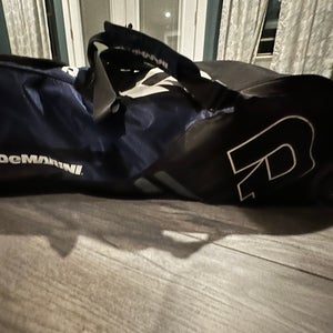 Blue Used DeMarini rolling bat bag