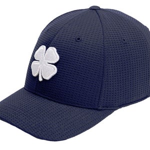 NEW Black Clover Live Lucky Flex Waffle 12 White/Navy Fitted S/M Golf Hat