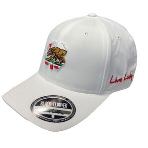 NEW Black Clover Live Lucky Cali Classic White Golf Adjustable Snapback Hat/Cap