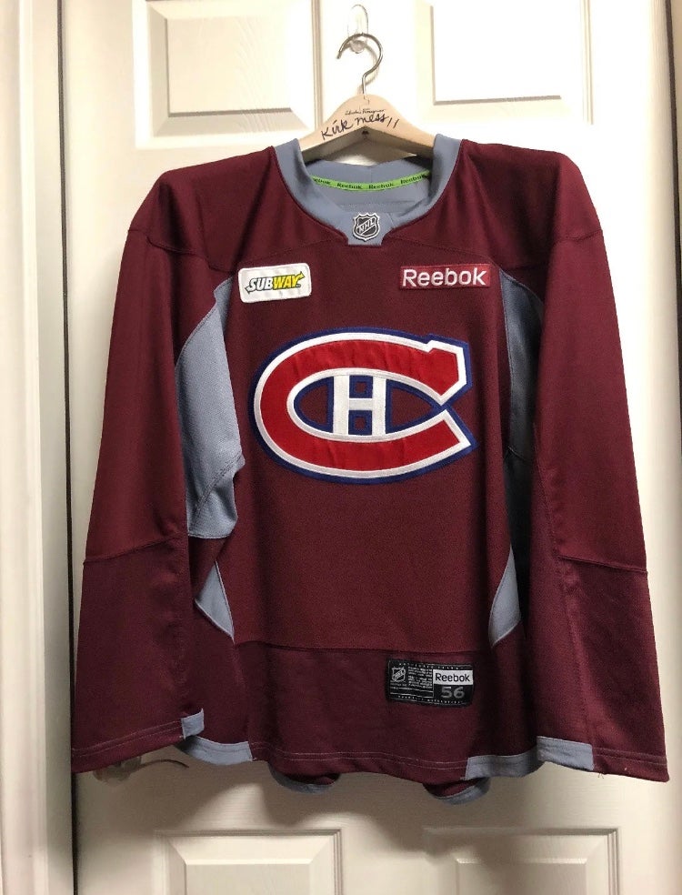 Montreal Canadiens dark blue Reebok practice jersey size Medium