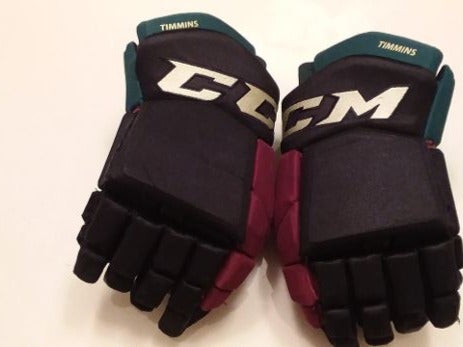 ARIZONA COYOTES Conor Timmins game-worn 14-inch CCM Pro gloves (2022-23 season)