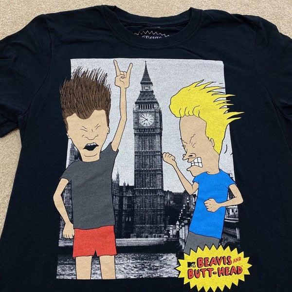 Beavis and Butt Head Shirt Men XS Adult Funny Cartoon TV Show Retro London  | SidelineSwap