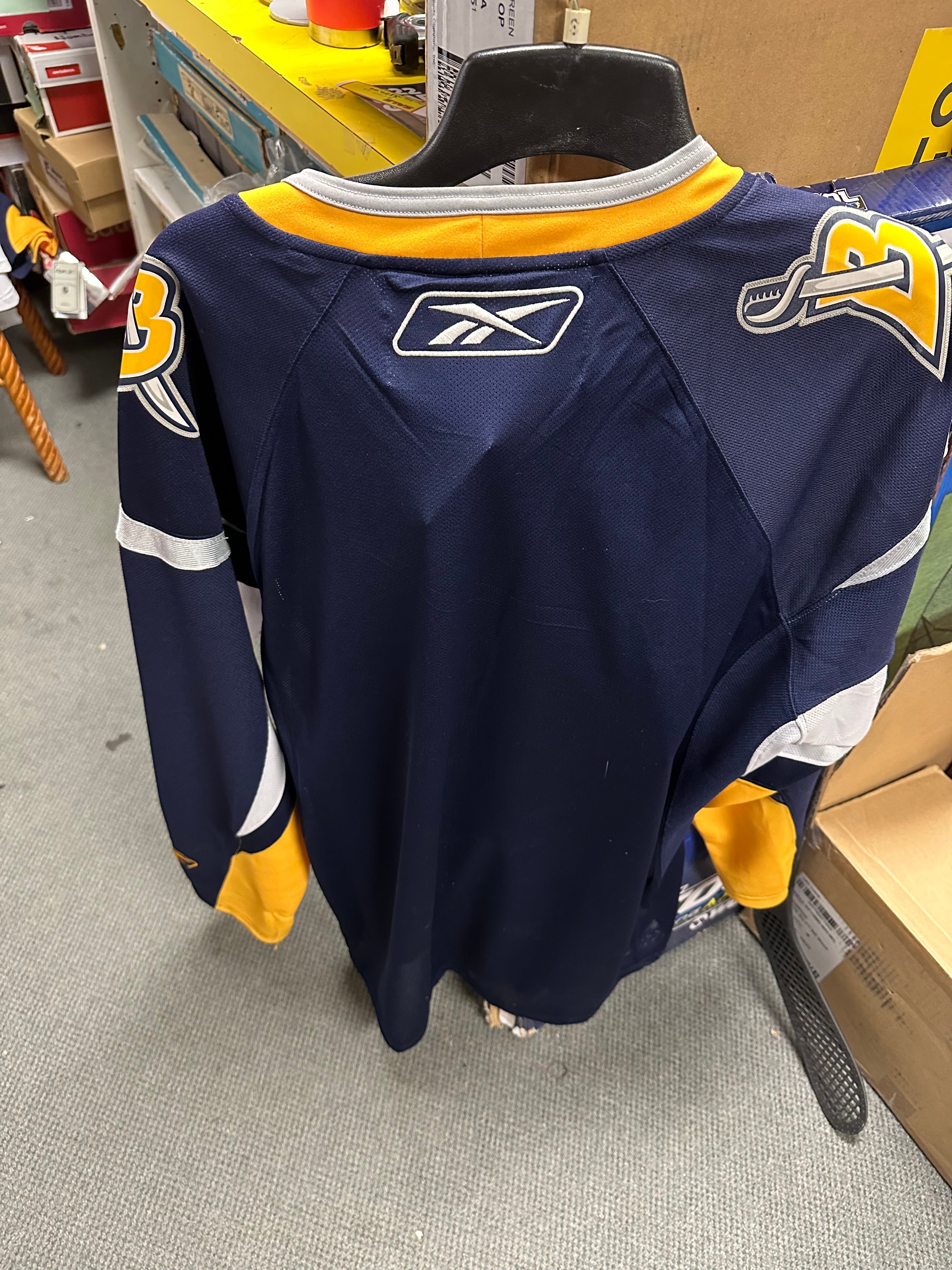 Buffalo Sabres Buffaslug Gold/Navy Reebok NHL Reversible 760 Knit