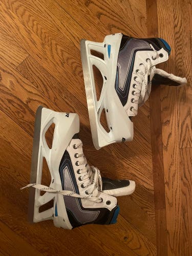 Used Bauer Regular Width  Size 9.5 Reactor 5000 Hockey Goalie Skates