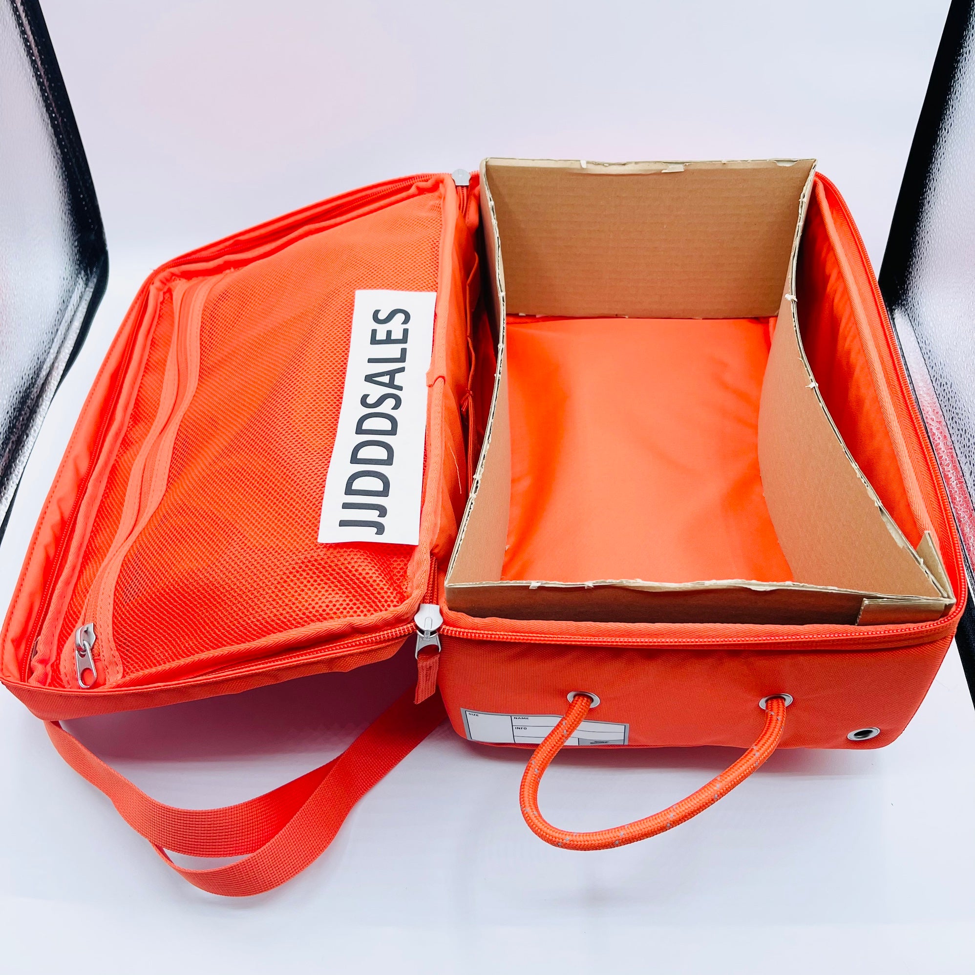 Nike Premium Shoe Box Bag Sneaker Travel Bag Orange White DA7337