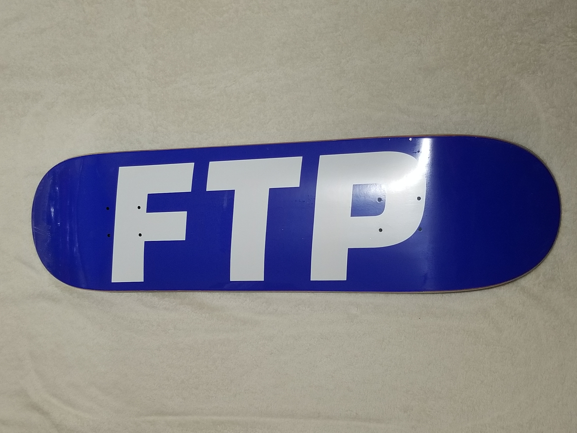 FTP FuckThePopulation 8.375" Royal/White Jumbo Logo Skateboard Deck New